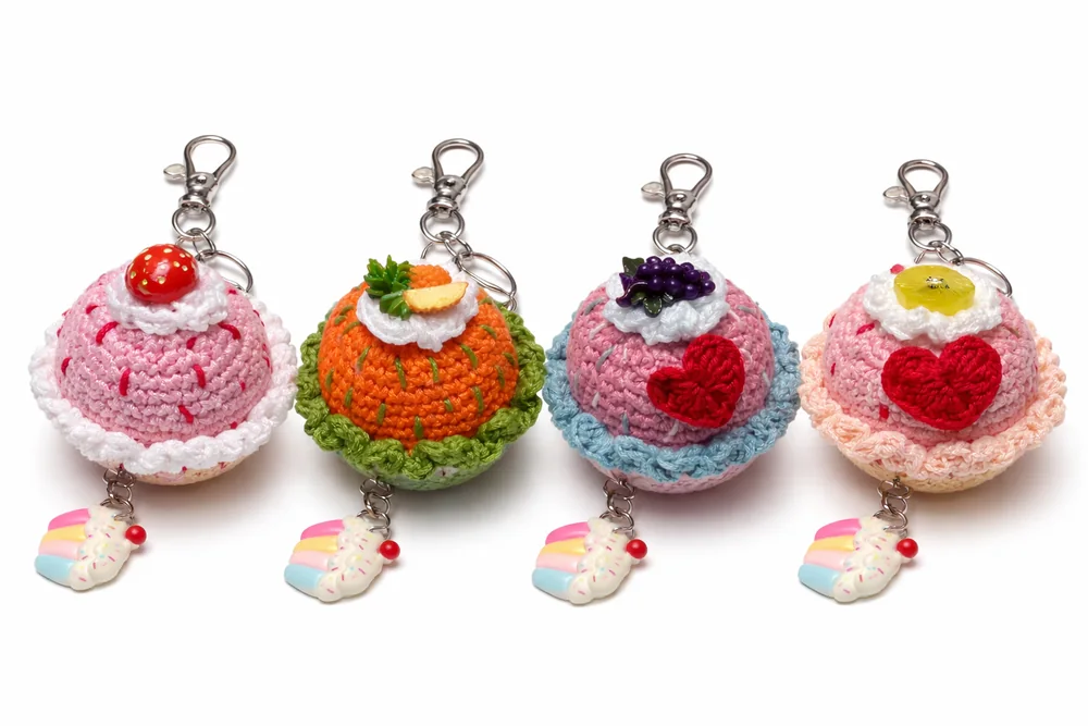 Set de 4 cupcakes tejido a mano