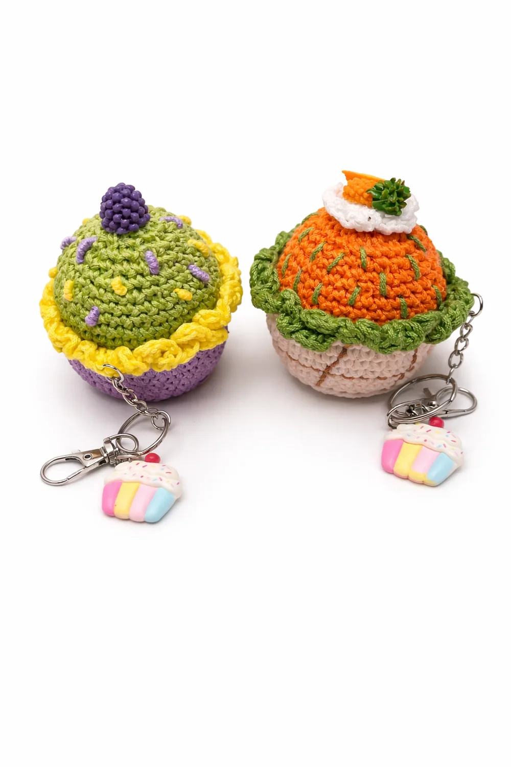Set de 2 cupcakes tejido a mano