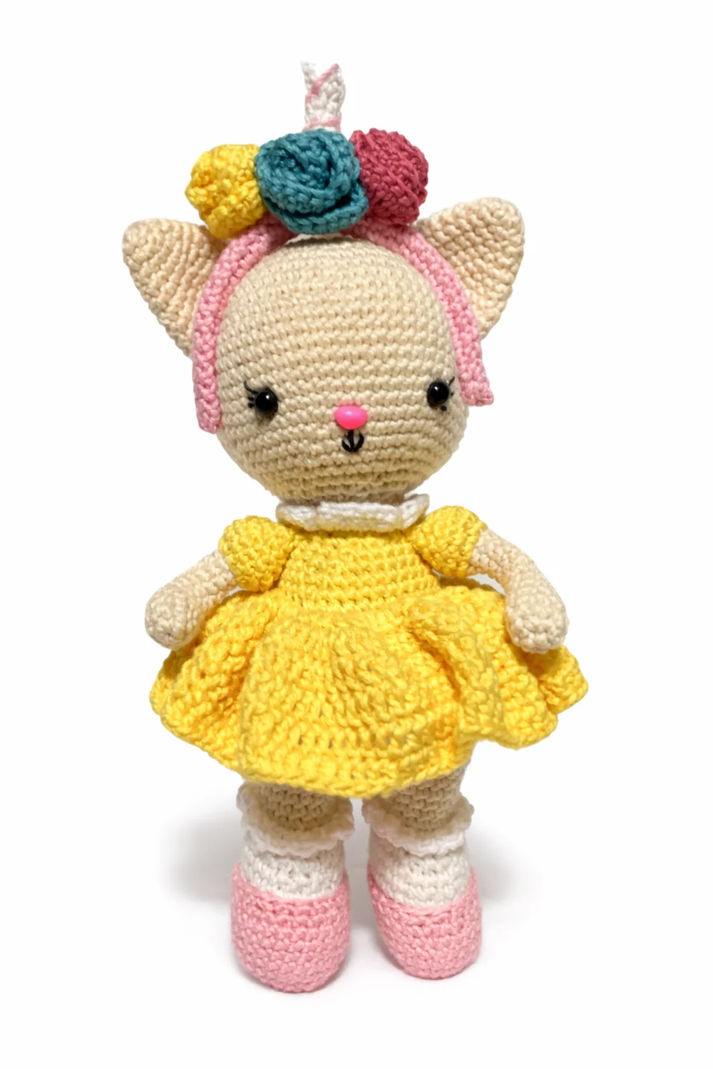 Gatita tejido a mano